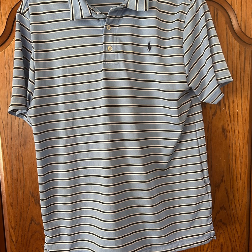 Polo by Ralph Lauren Gray Striped Polo Shirt